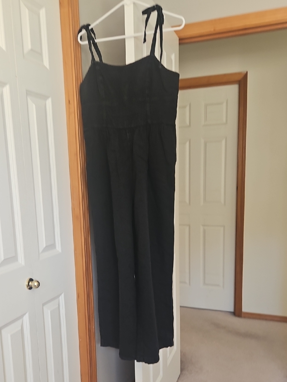 Old Navy Black Tie-Shoulder Jumpsuit